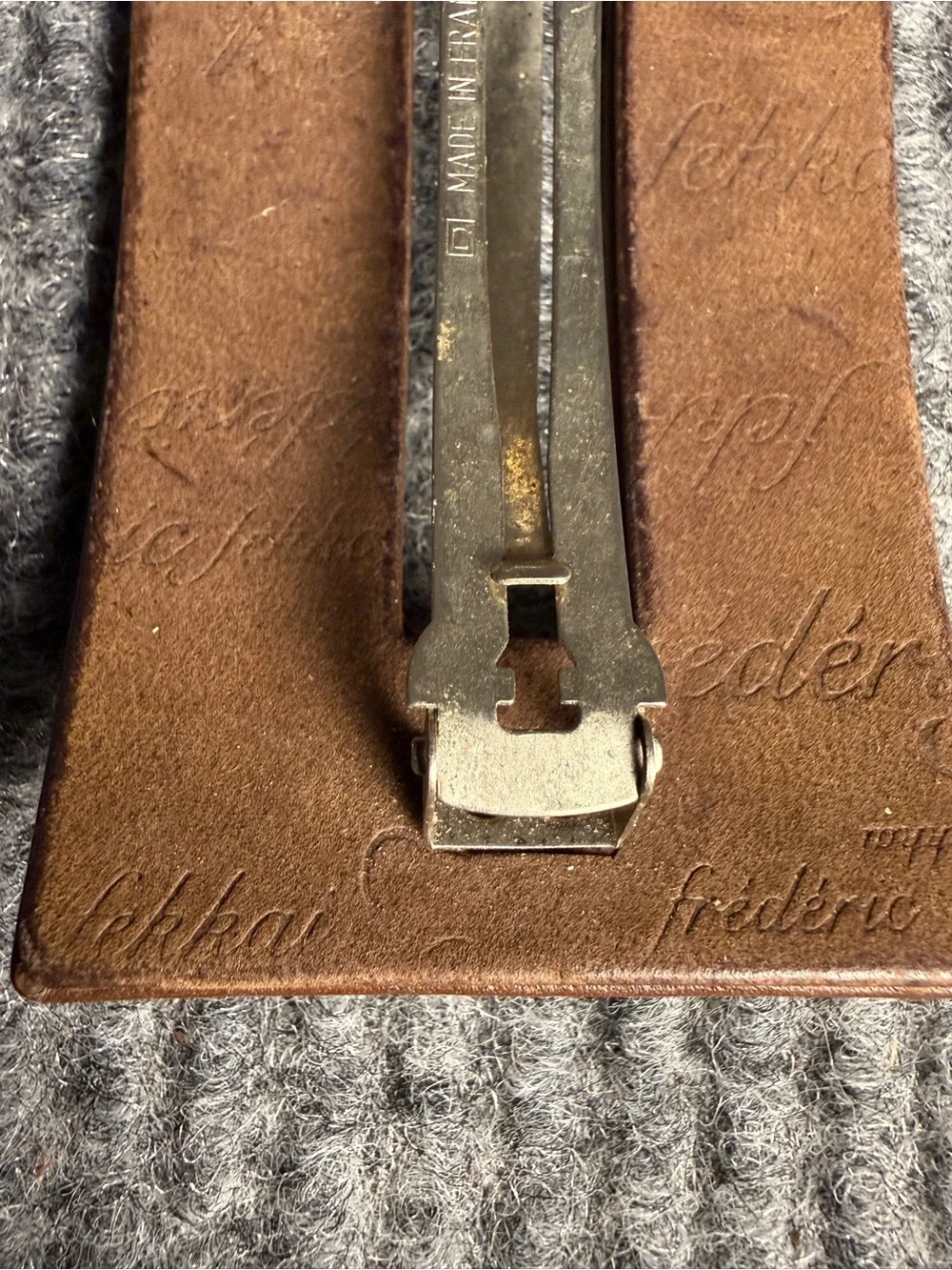Vintage Frédéric Fekkai Leather French Clip Barrette - Made in France